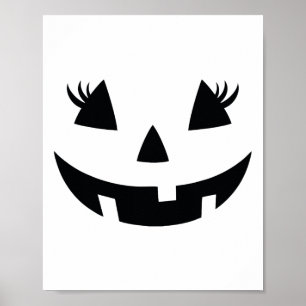 Vintage Pumpkin Face Jackolantern Jack O Lantern H Poster