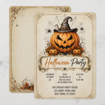 🎃🕸️ Vintage Pumpkin Halloween Party 👻✨