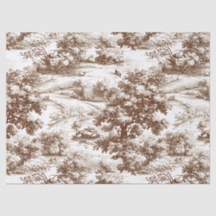 Vintage Pumpkin Harvest Countryside Toile (10) Tissue Paper