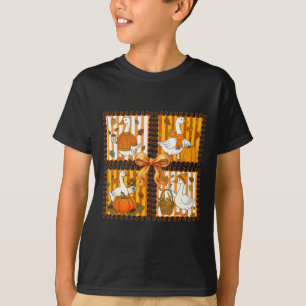 Vintage Pumpkin Latte Silly Goose Coquette Bow Tha T-Shirt