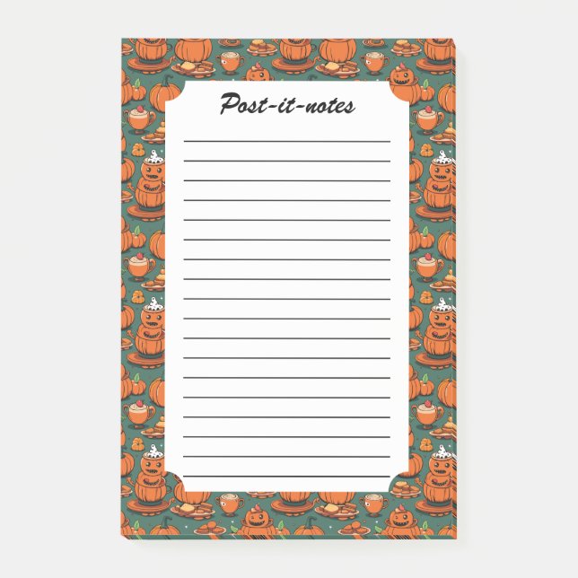 Vintage Pumpkin Monster Party Joy Post-it Notes (Front)