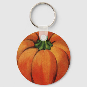 Vintage Pumpkin Print Key Ring