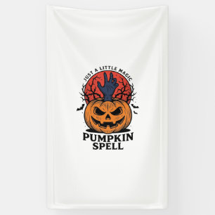 Vintage Pumpkin Spell Halloween Witch Hand Art_1 Banner