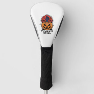 Vintage Pumpkin Spell Halloween Witch Hand Art_1 Golf Head Cover