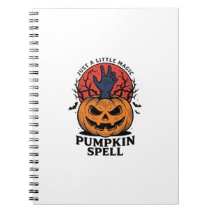 Vintage Pumpkin Spell Halloween Witch Hand Art_1 Notebook