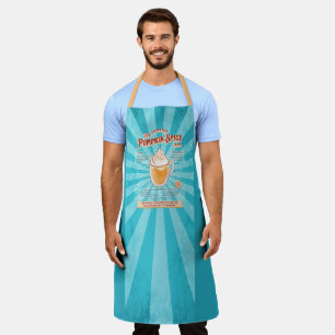 Vintage Pumpkin Spice Latte - Recipe Poster Apron