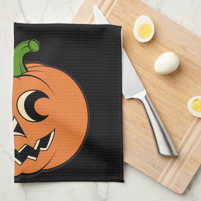 Vintage Pumpkin Tea Towel (Quarter Fold)