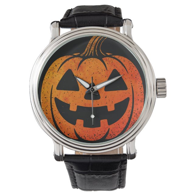 Vintage Pumpkin Watch– 90s Halloween Watch (Front)