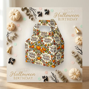 Vintage Pumpkin Wicked Wishes Halloween Favour Box