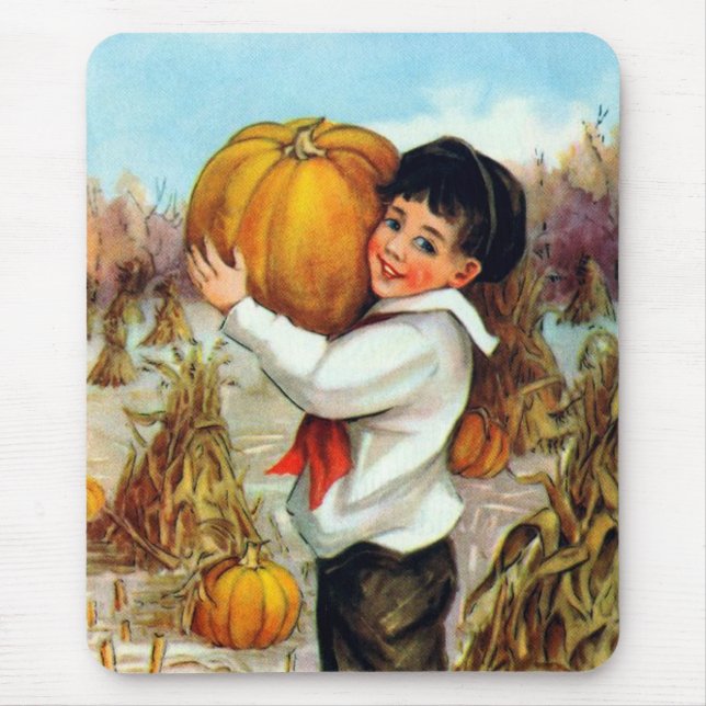 Vintage Pumpkins Mouse Mat (Front)