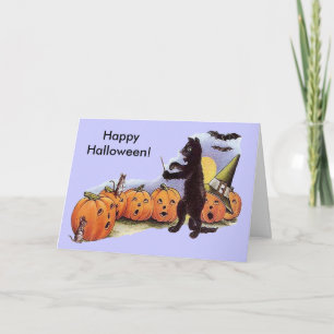 Vintage Pumpkins Singing Card