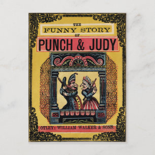 Vintage Punch and Judy Book Postcard