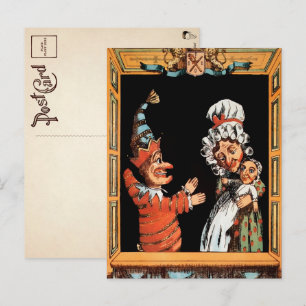 Vintage Punch and Judy Show Postcard
