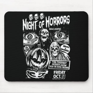Vintage Punk Scary Night of Horrors Ghosts Spooky Mouse Mat
