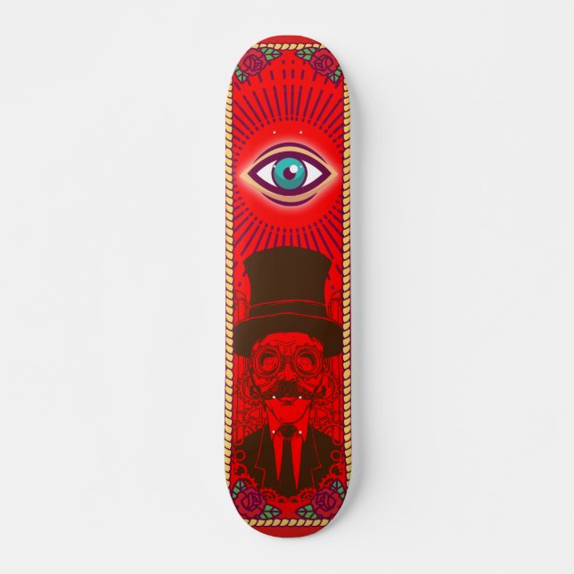 Vintage Punk Seeing Eyes Skateboard (Front)