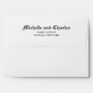 Vintage Punk Wedding Envelope