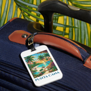 Vintage Punta Cana Dominican Republic Vacation Luggage Tag