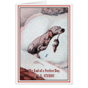 Vintage Puppy Art:  End of Day