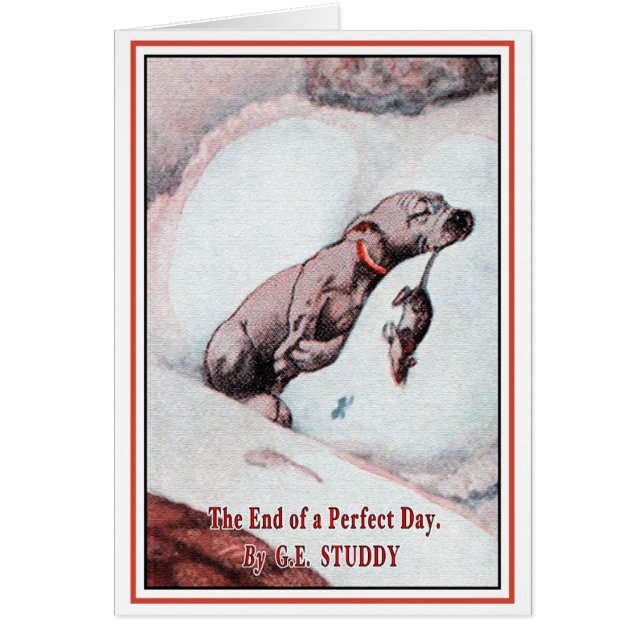 Vintage Puppy Art:  End of Day (Front)