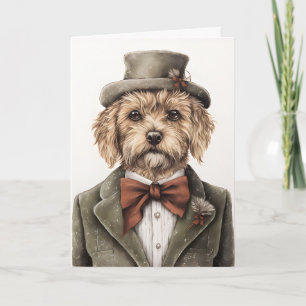 Vintage: Puppy Christmas Card