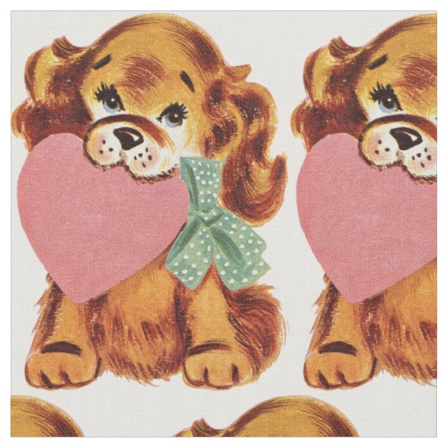 Vintage Puppy Fabric (Close Up)