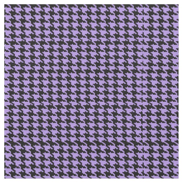 Vintage purple and black houndstooth fabric (Close Up)