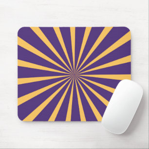 Vintage Purple and Yellow Striped Mouse Mat