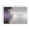 Vintage Purple Black and Silver Wedding Invitation