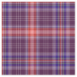 Vintage Purple, Blue, and Red Wedding Plaid Fabric