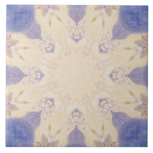 Vintage purple blue sand watercolor No6 Tile