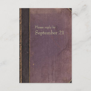 Vintage Purple Book rsvp