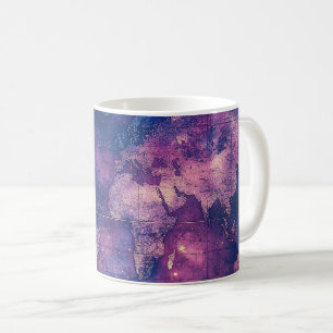 Vintage Purple Celestial World Map (10) Coffee Mug