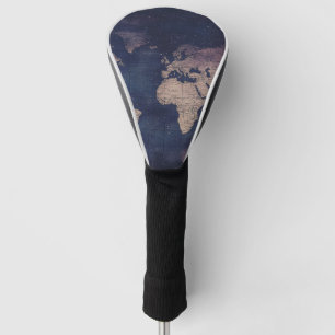 Vintage Purple Celestial World Map (5) Golf Head Cover