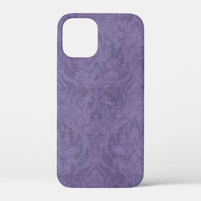 Vintage Purple Damask  Case-Mate iPhone Case (Back)