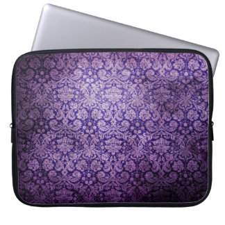 Vintage  Purple Floral  Damask Laptop Sleeve