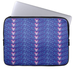 Vintage Purple Floral Violets wallpaper pattern Laptop Sleeve