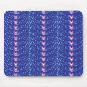 Vintage Purple Floral Violets wallpaper pattern Mouse Mat