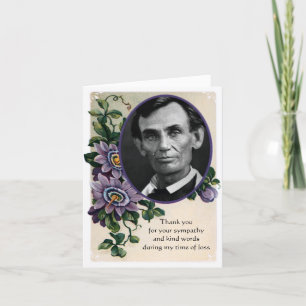 Vintage Purple Flower Thank You Card