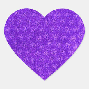 Vintage Purple Grape Violets Heart Sticker