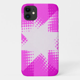 Vintage purple halftone star iPhone 11 case