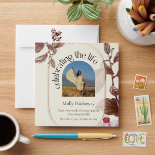 Vintage Purple Leaf Seed Packet Photo Envelope