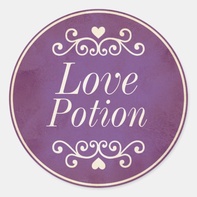 Vintage purple love potion sticker (Front)