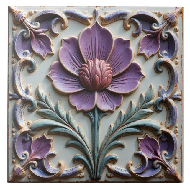 Vintage Purple Majesty Tile (Front)