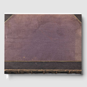 Vintage Purple Old Book Guest Book