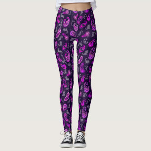 Vintage Purple Paisley Leggings