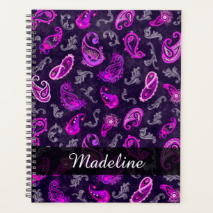 Vintage Purple Paisley Planner