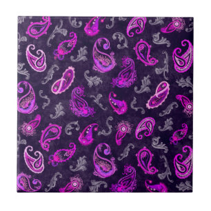 Vintage Purple Paisley Tile