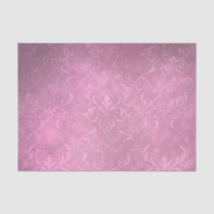 Vintage purple pink damask distressed tissue paper