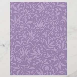 VINTAGE -PURPLE PLANT SCRAPBOOK Paper