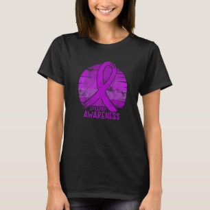 Vintage Purple Ribbon Epilepsy Awareness Costume R T-Shirt